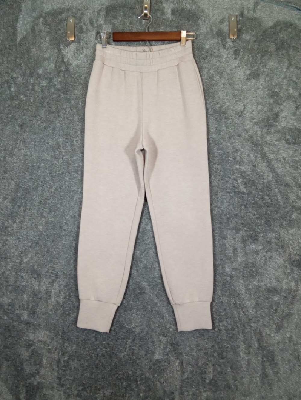 Varley Slim Cuff Pant Double Soft Taupe Mari Color Viscose Blend Travel Womens